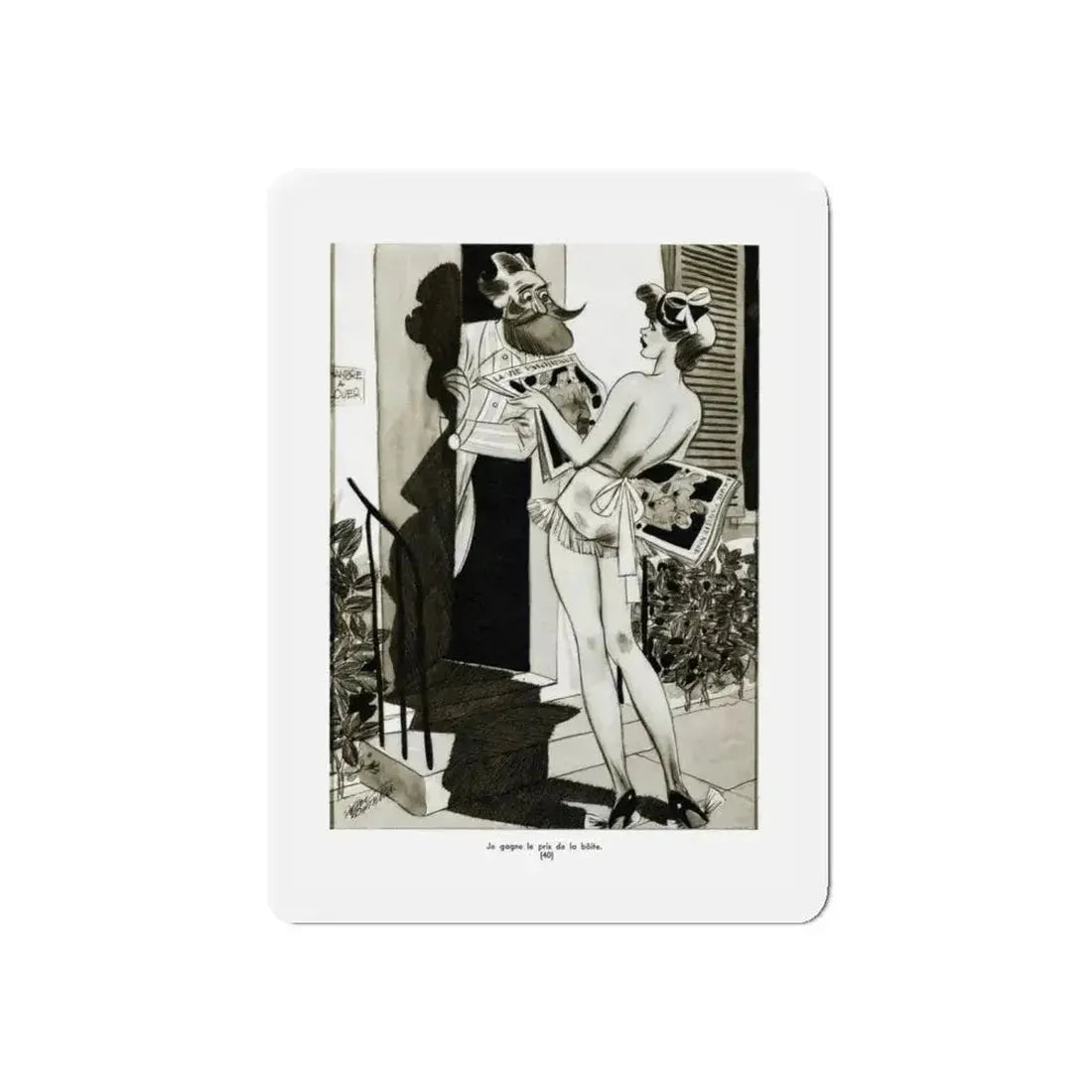 Ballyhoo Magazine Illustration, February 1935 (Magazine Illustration) Refrigerator Magnet - The Sticker Space