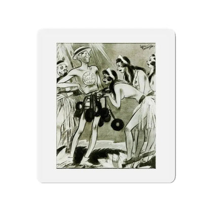 Ballyhoo Magazine Illustration (Magazine Illustration) Refrigerator Magnet - The Sticker Space