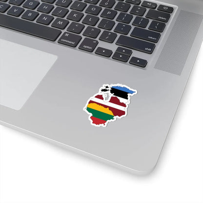 Baltic states flag map (Estonia) STICKER Vinyl Kiss-Cut Decal - The Sticker Space