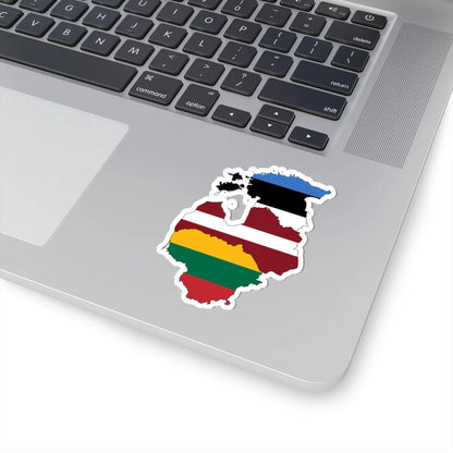 Baltic states flag map (Estonia) STICKER Vinyl Kiss-Cut Decal - The Sticker Space
