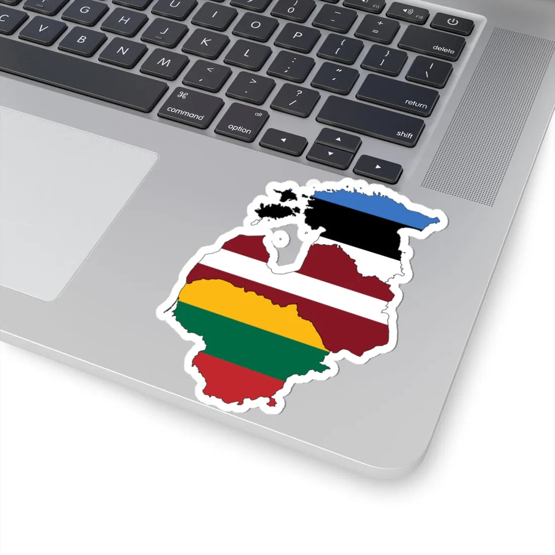 Baltic states flag map (Estonia) STICKER Vinyl Kiss-Cut Decal - The Sticker Space