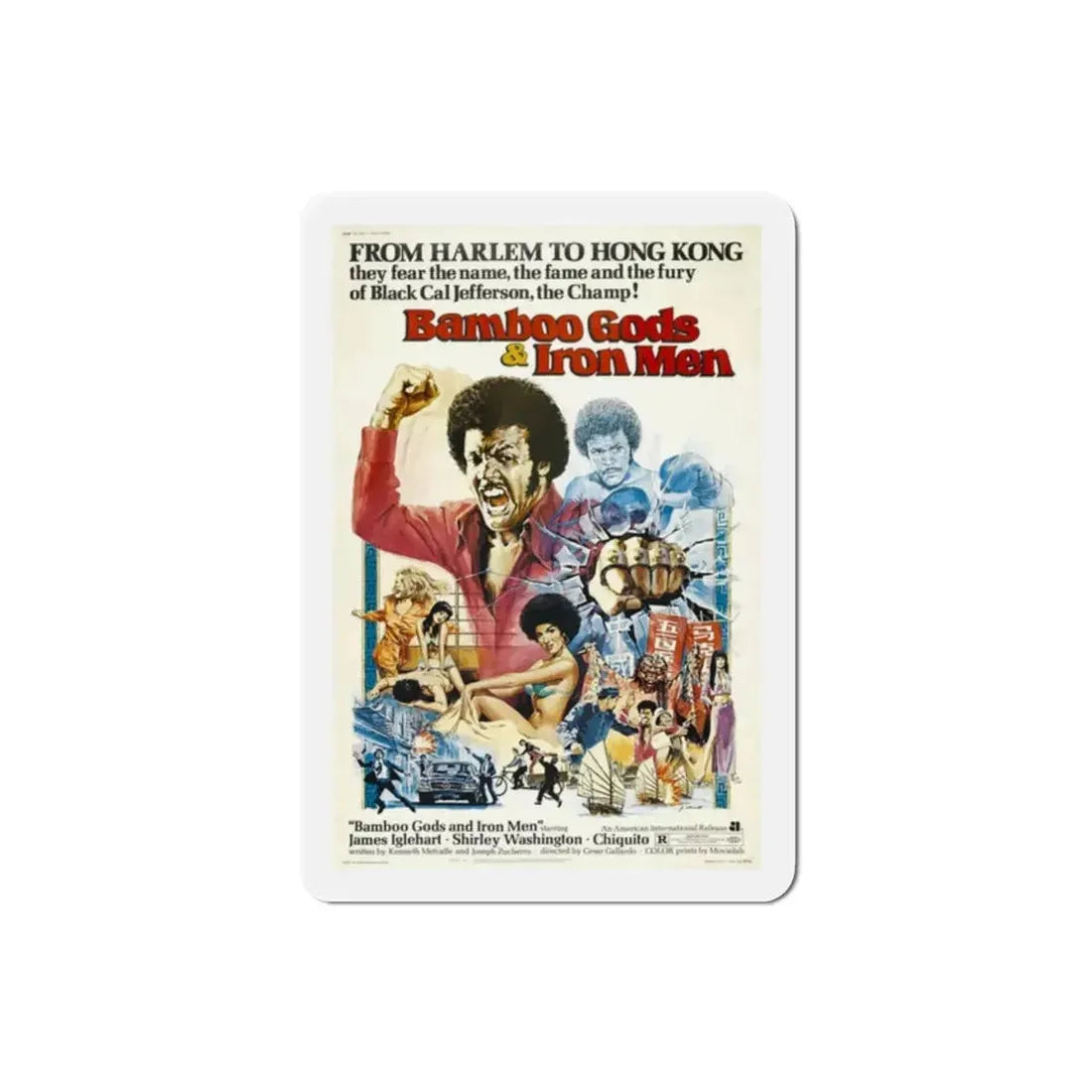 Bamboo Gods and Iron Men 1974 Movie Poster Refrigerator Magnet - The Sticker Space