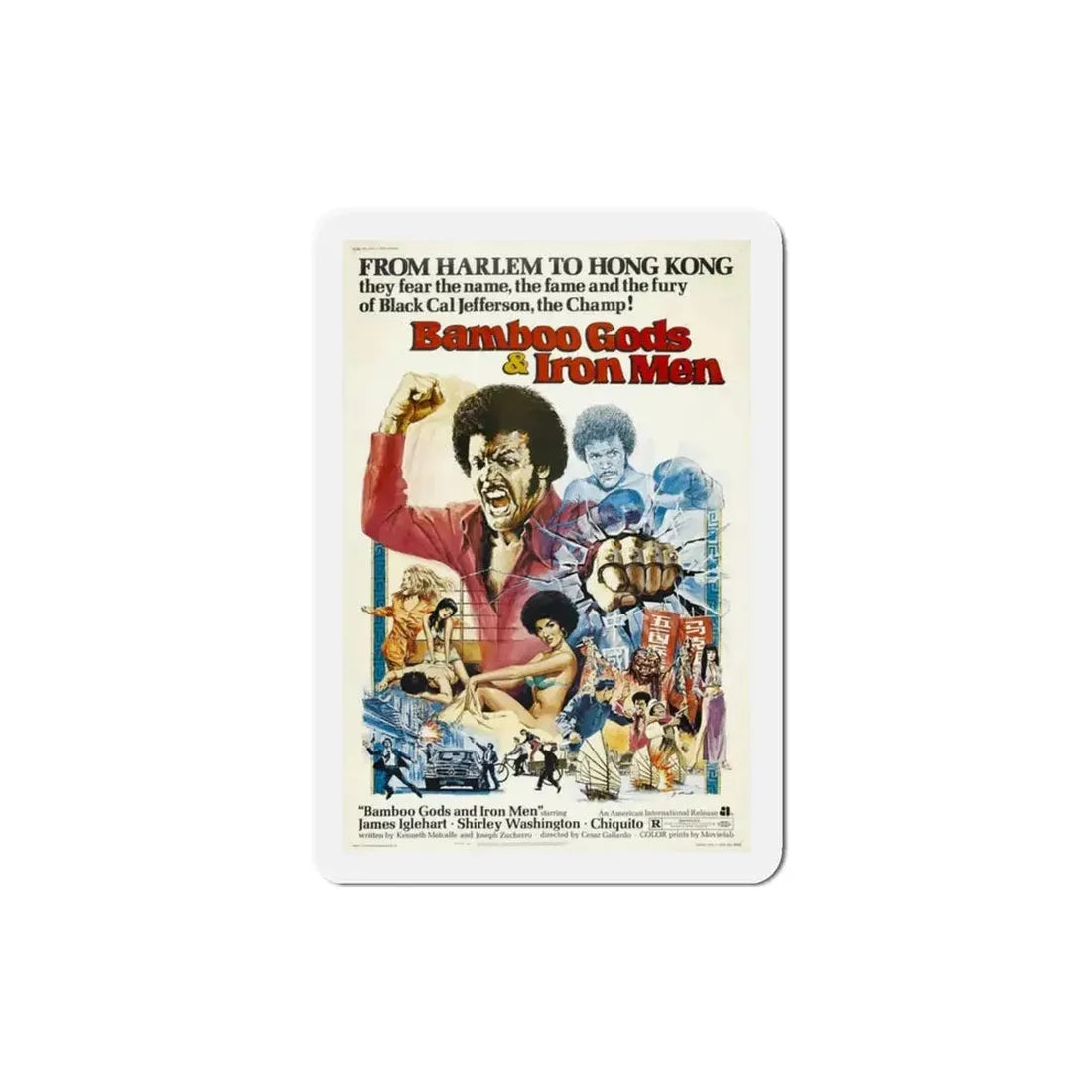 Bamboo Gods and Iron Men 1974 Movie Poster Refrigerator Magnet - The Sticker Space