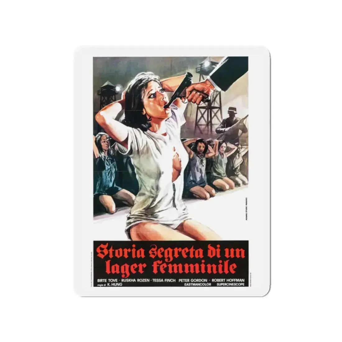 BAMBOO HOUSE OF DOLLS (ITALIAN) 1973 Movie Poster - Refrigerator Magnet 2 Inch - The Sticker Space