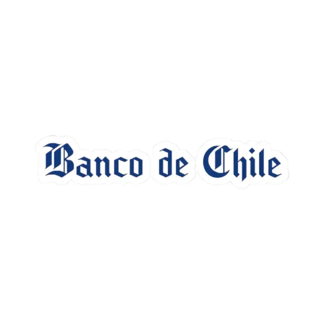 Banco de Chile (Logo) STICKER Vinyl Kiss-Cut Decal 2 Inch White - The Sticker Space