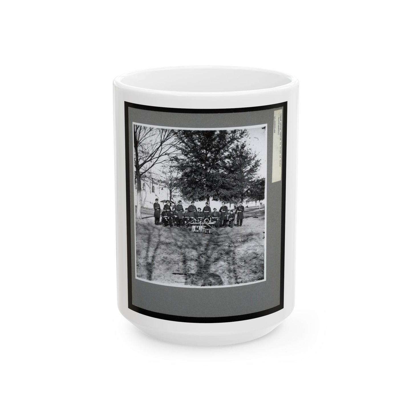 Band Group Seated Behind Their Instruments (U.S. Civil War) White Coffee Mug