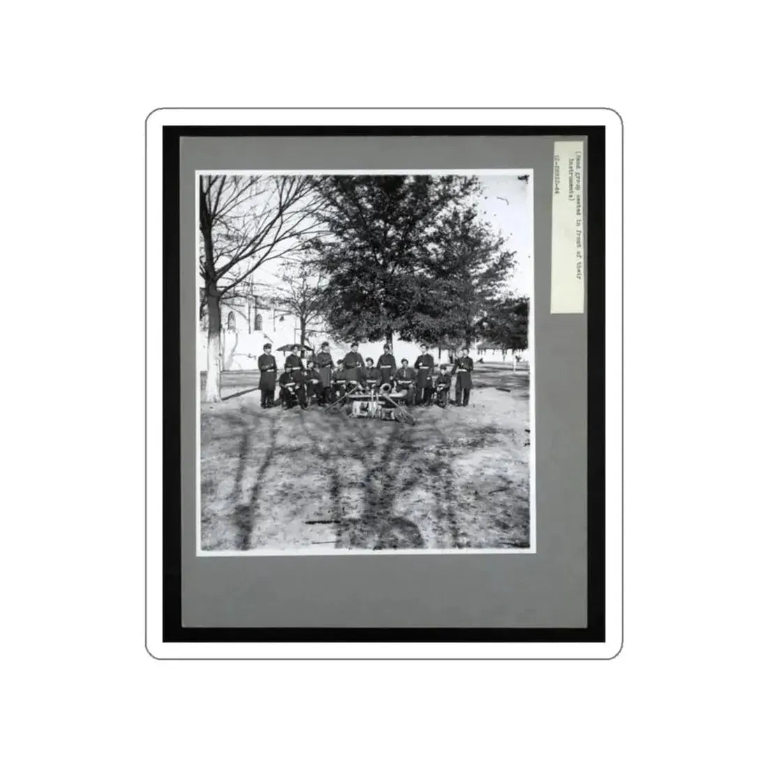 Band Group Seated Behind Their Instruments (U.S. Civil War) STICKER Vinyl Die-Cut Decal - The Sticker Space