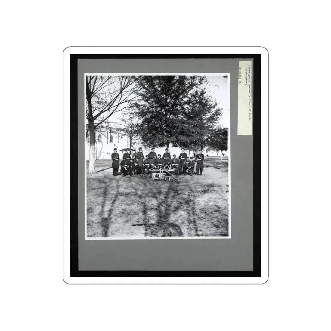 Band Group Seated Behind Their Instruments (U.S. Civil War) STICKER Vinyl Die-Cut Decal - The Sticker Space