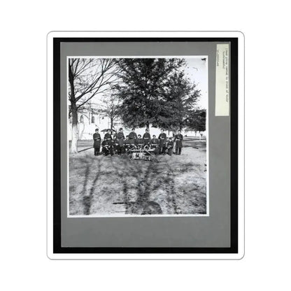 Band Group Seated Behind Their Instruments (U.S. Civil War) STICKER Vinyl Kiss-Cut Decal 6 Inch White - The Sticker Space