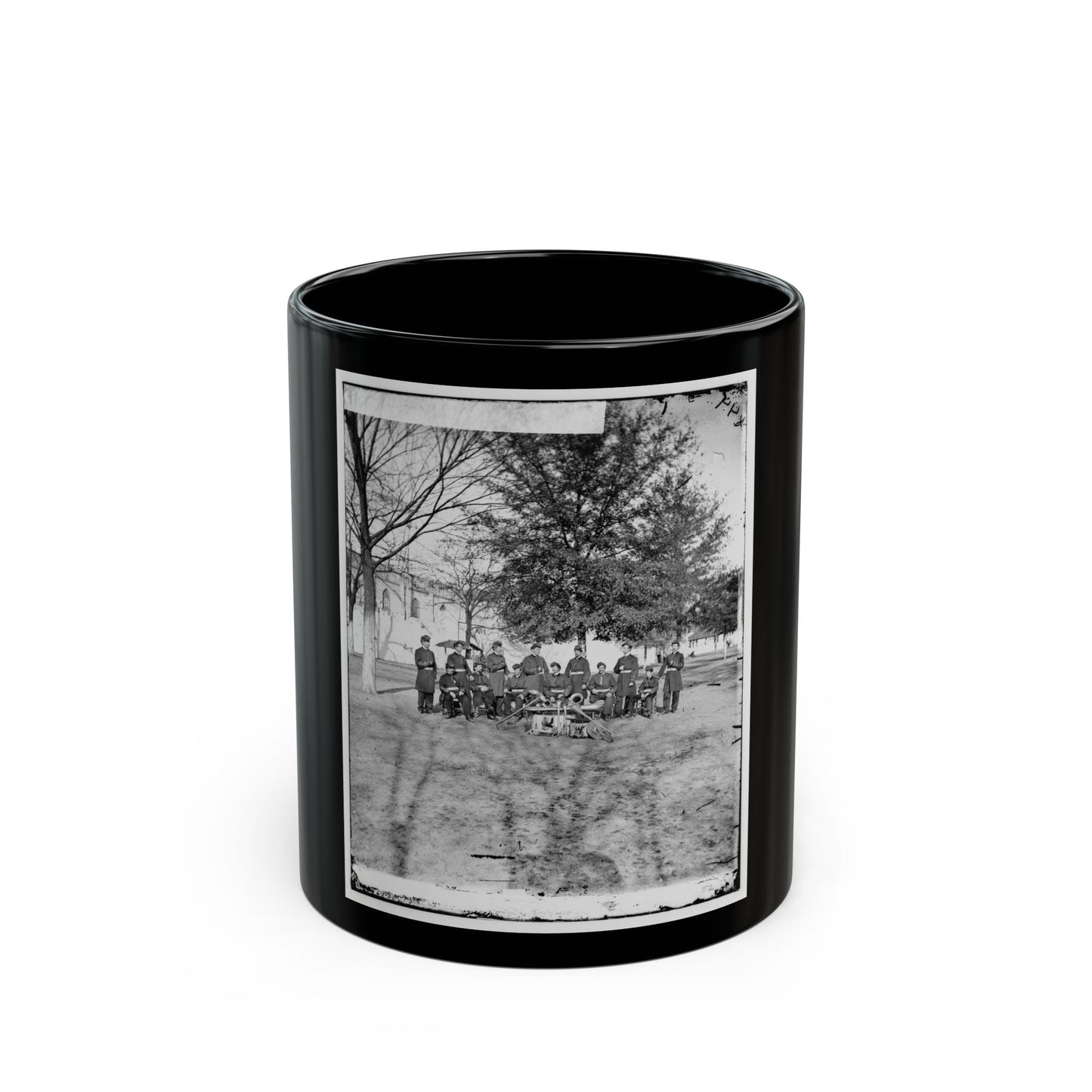 Band Group Seated Behind Their Instruments(2) (U.S. Civil War) Black Coffee Mug