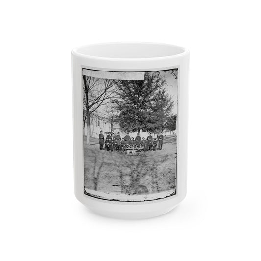 Band Group Seated Behind Their Instruments(2) (U.S. Civil War) White Coffee Mug