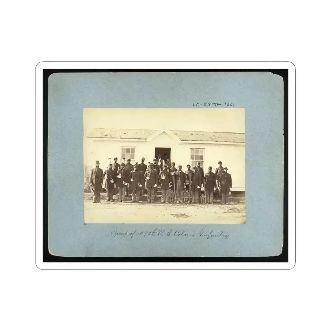 Band of 107Th U.S. Colored Infantry (U.S. Civil War) STICKER Vinyl Kiss-Cut Decal 6 Inch White - The Sticker Space