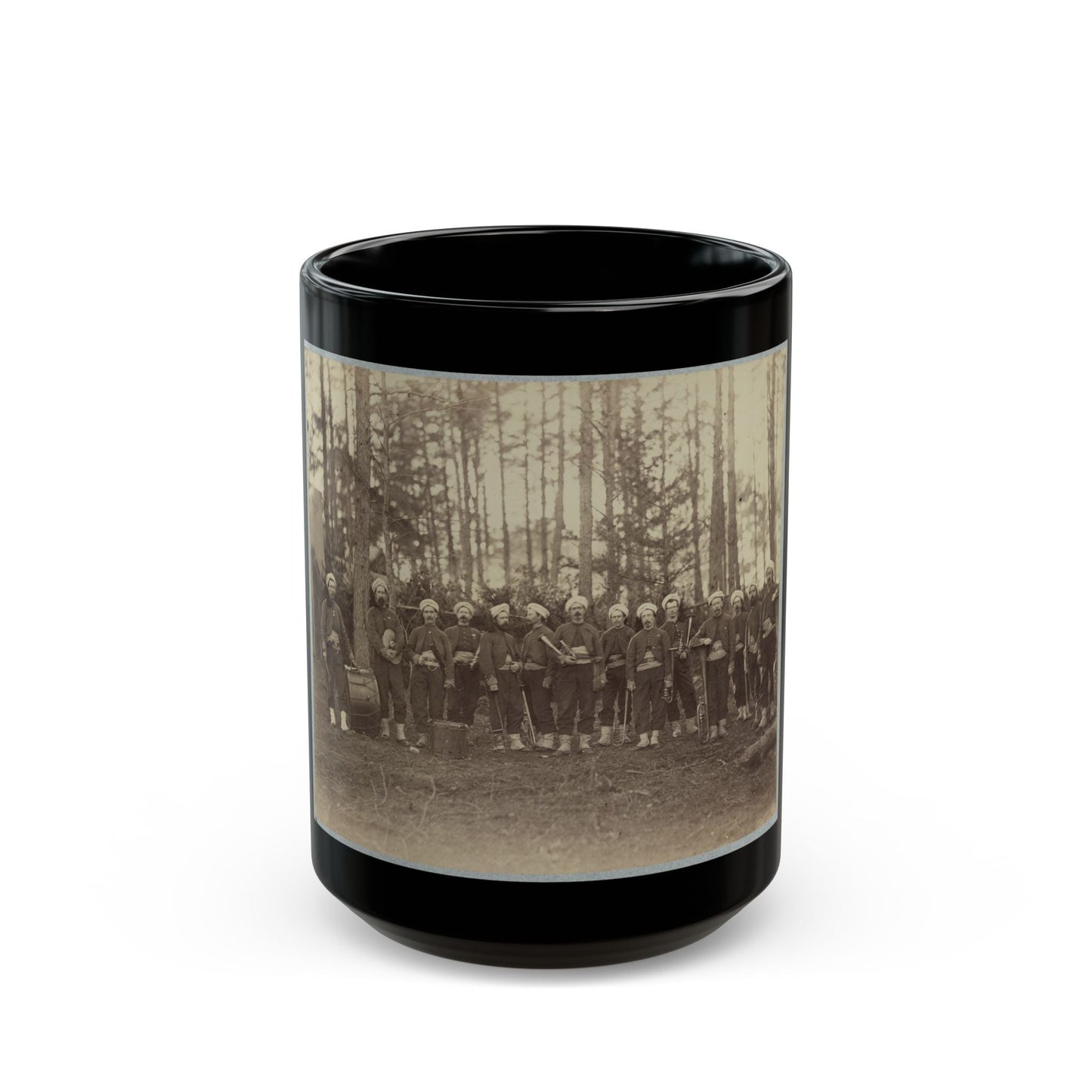 Band Of 114th Pennsylvania Infantry In Front Of Petersburg, Va., August, 1864 (U.S. Civil War) Black Coffee Mug