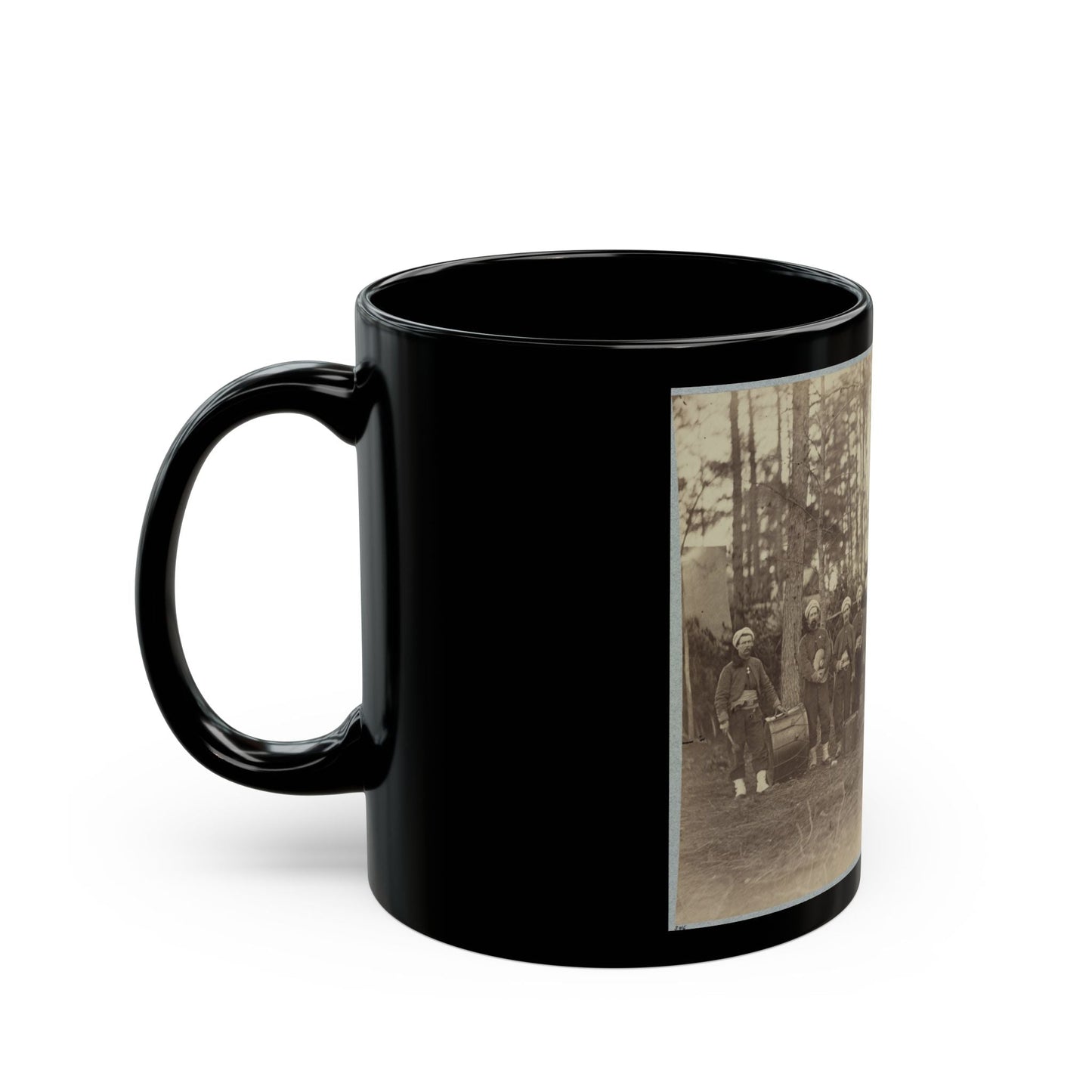 Band Of 114th Pennsylvania Infantry In Front Of Petersburg, Va., August, 1864 (U.S. Civil War) Black Coffee Mug