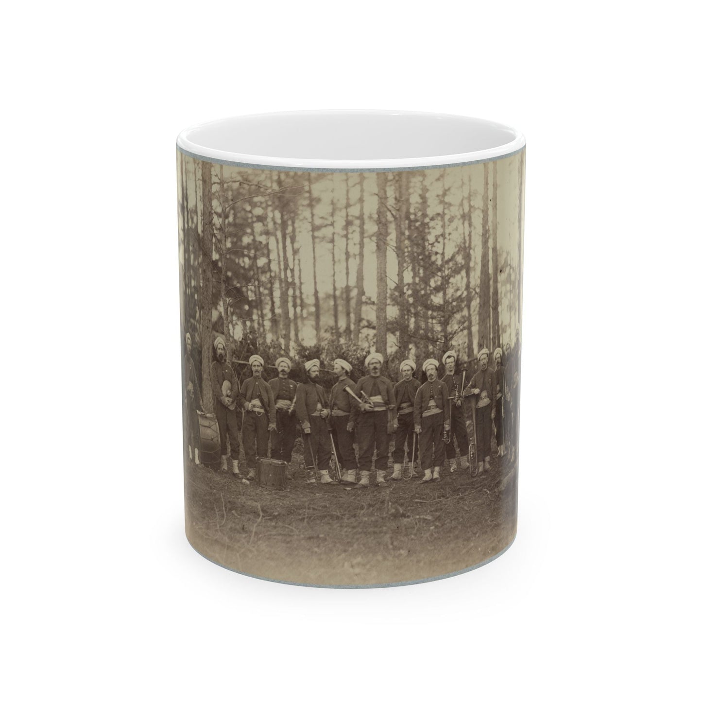 Band Of 114th Pennsylvania Infantry In Front Of Petersburg, Va., August, 1864 (U.S. Civil War) White Coffee Mug