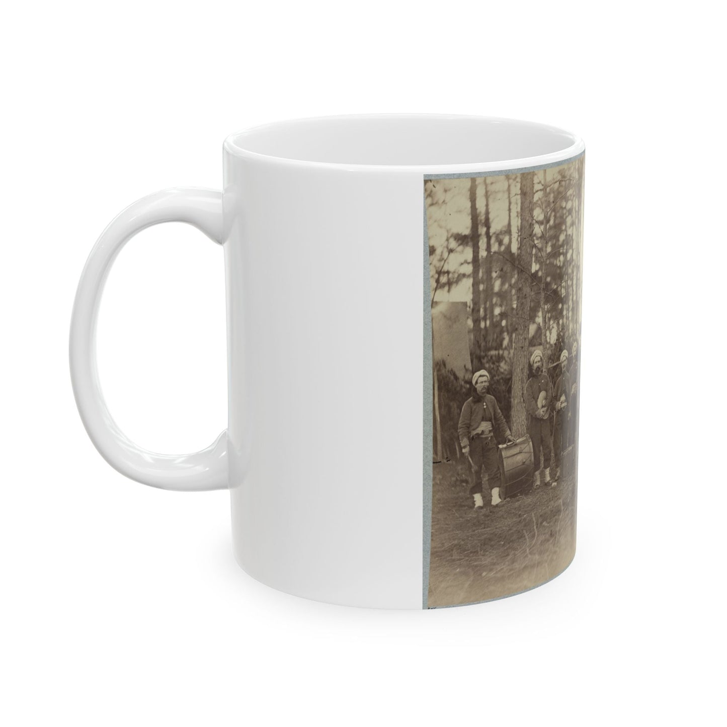 Band Of 114th Pennsylvania Infantry In Front Of Petersburg, Va., August, 1864 (U.S. Civil War) White Coffee Mug