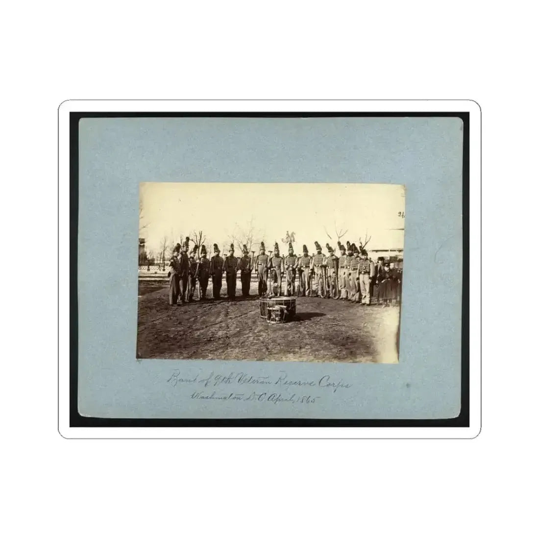 Band of 9Th Veteran Reserve Corps, Washington, D.C., April, 1865 (U.S. Civil War) STICKER Vinyl Kiss-Cut Decal 3 Inch White - The Sticker Space