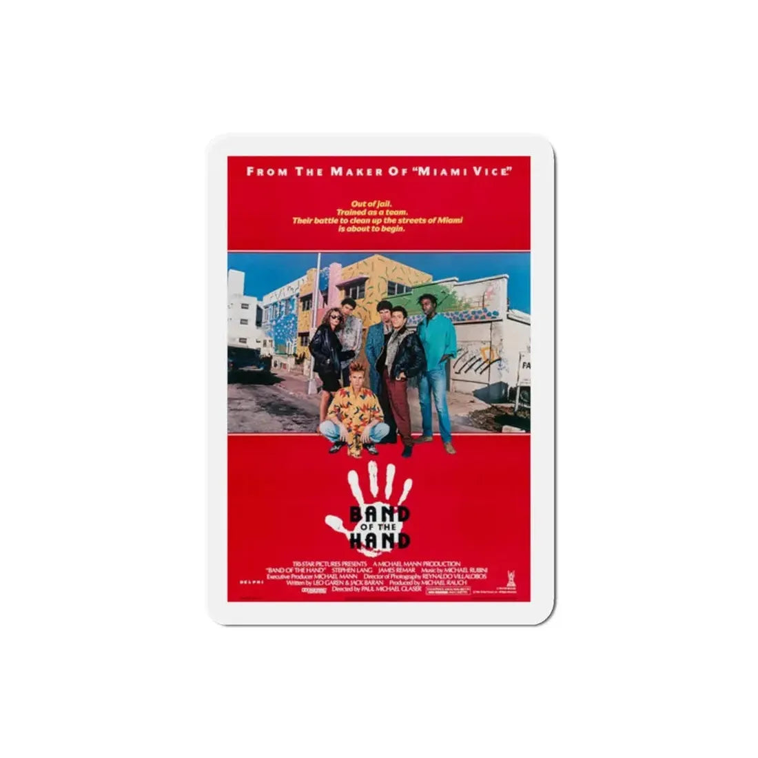 Band of the Hand 1986 Movie Poster Refrigerator Magnet 2 Inch - The Sticker Space