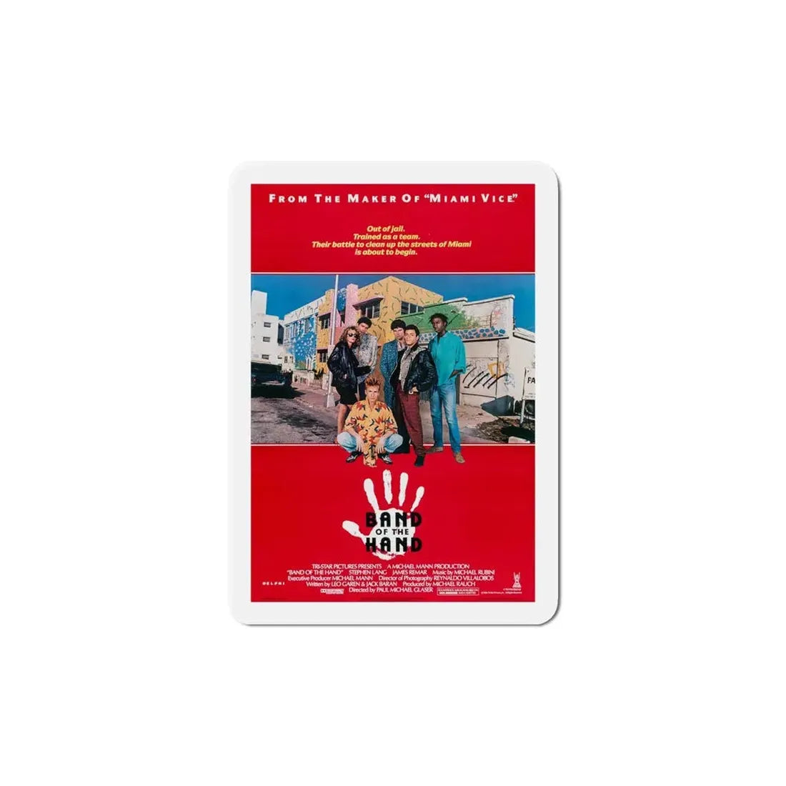 Band of the Hand 1986 Movie Poster Refrigerator Magnet 6 Inch - The Sticker Space