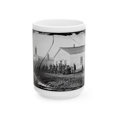 Band Quarters Of 9th Or 10th Veteran Reserve Corp. Wash. D.C., April 1865. (U.S. Civil War) White Coffee Mug