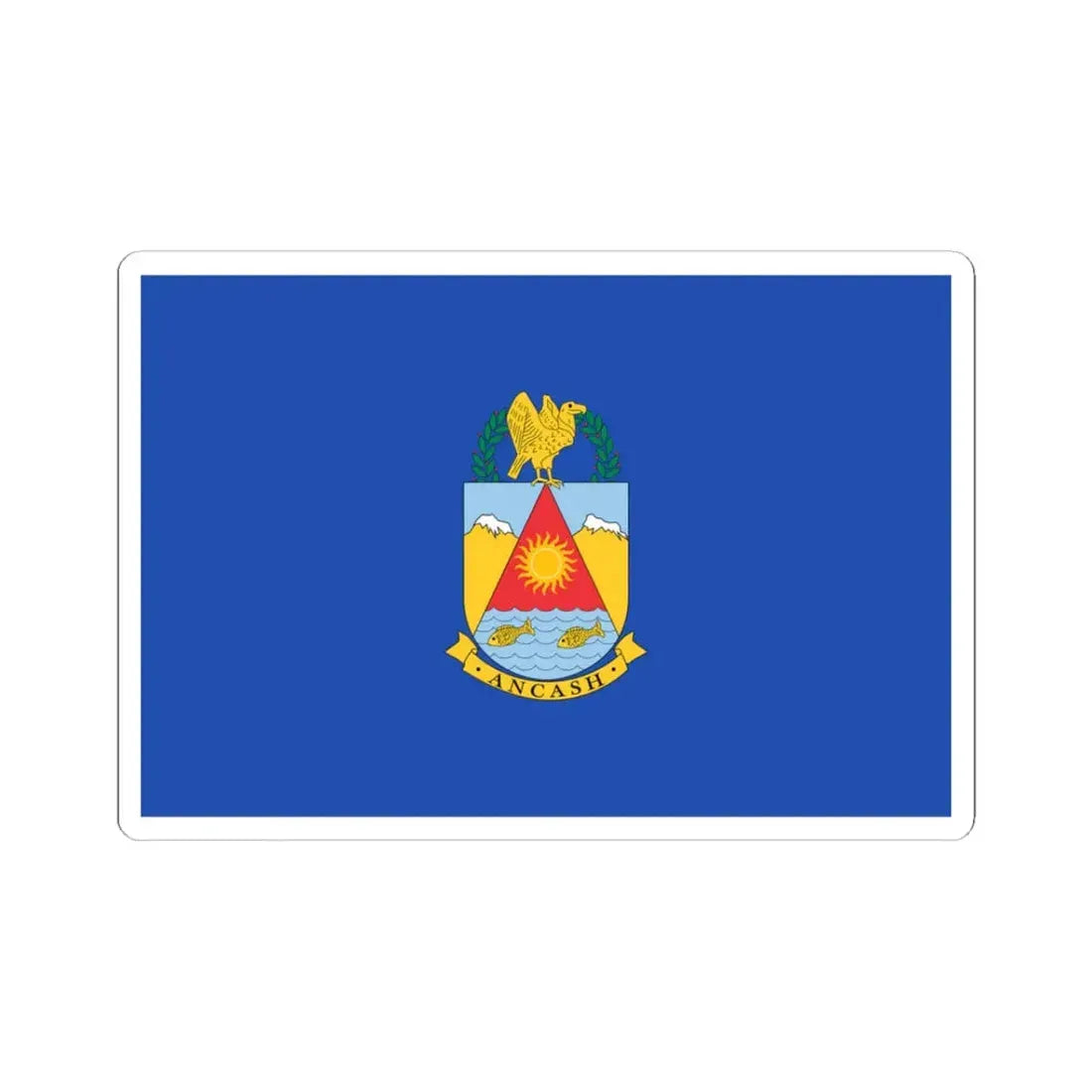Bandera Ancash (Peru) STICKER Vinyl Kiss-Cut Decal 3 Inch White - The Sticker Space