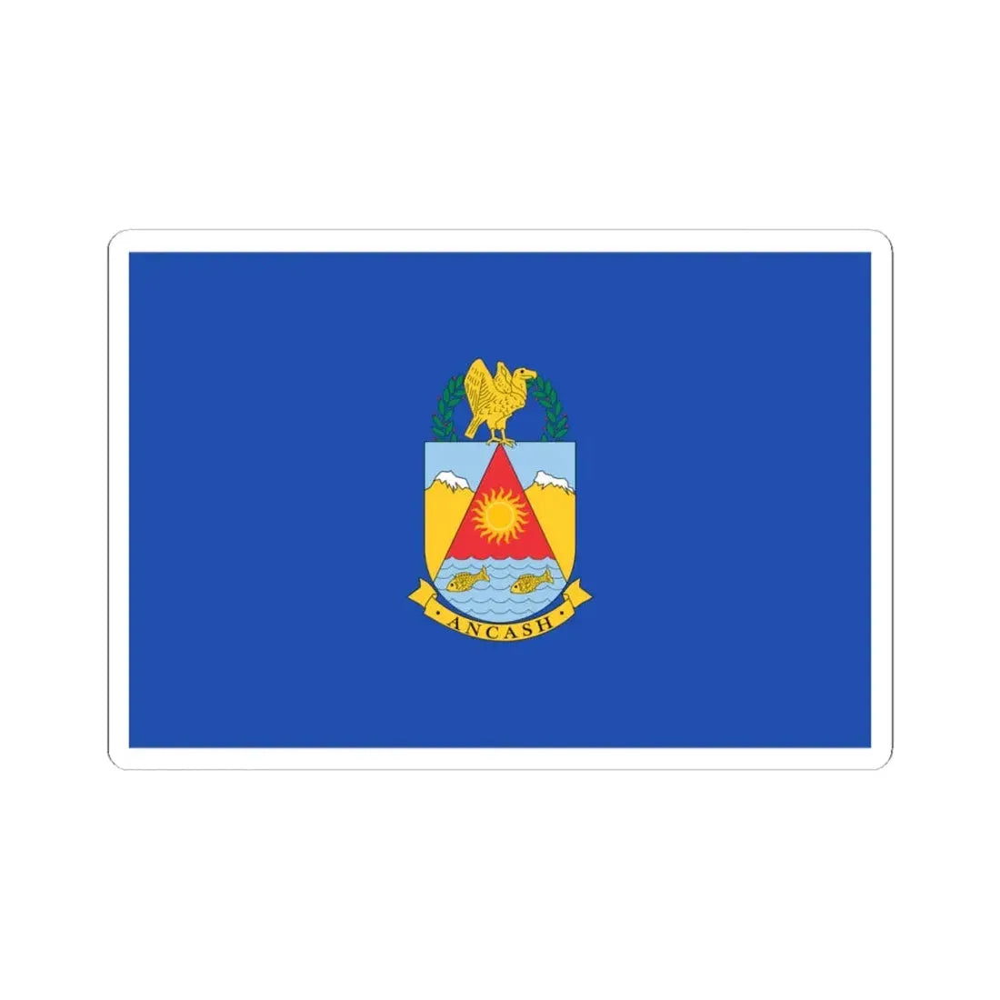 Bandera Ancash (Peru) STICKER Vinyl Kiss-Cut Decal 4 Inch White - The Sticker Space
