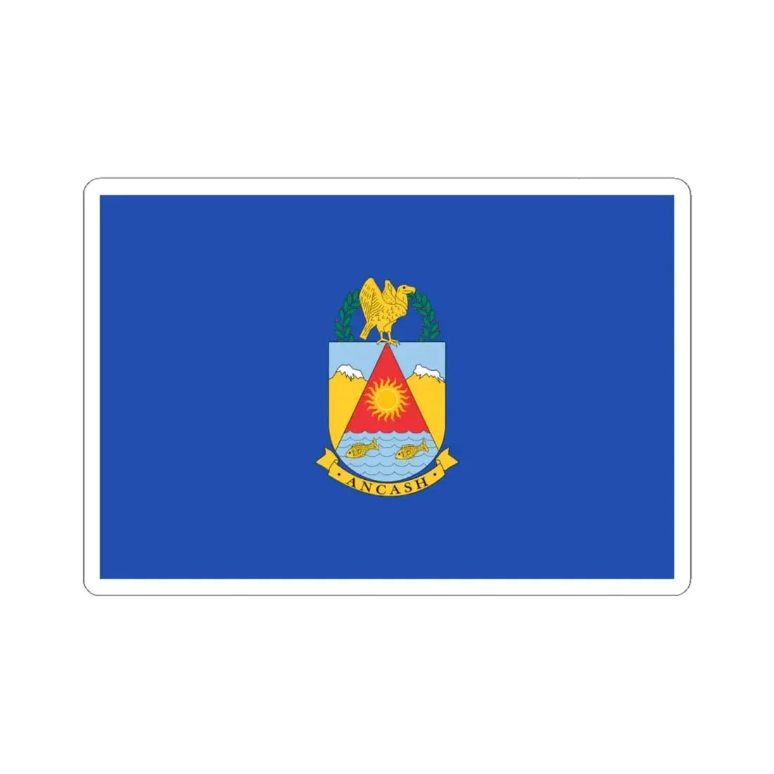 Bandera Ancash (Peru) STICKER Vinyl Kiss-Cut Decal 6 Inch White - The Sticker Space
