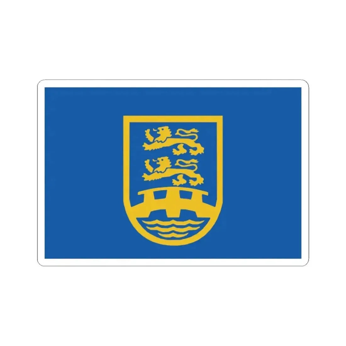 Bandera Bund Deutscher Nordschleswiger (Denmark) STICKER Vinyl Kiss-Cut Decal 2 Inch White - The Sticker Space