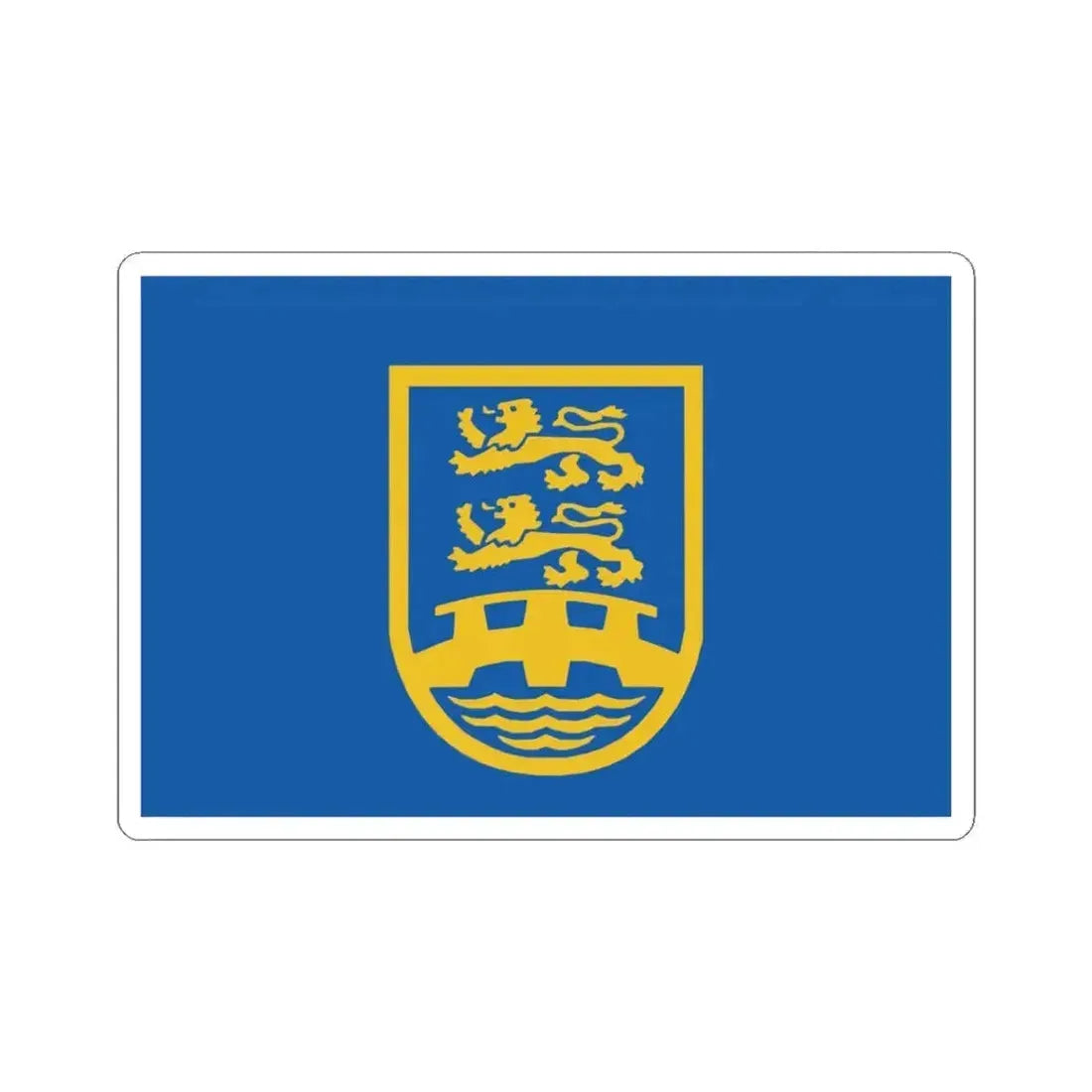 Bandera Bund Deutscher Nordschleswiger (Denmark) STICKER Vinyl Kiss-Cut Decal 3 Inch White - The Sticker Space