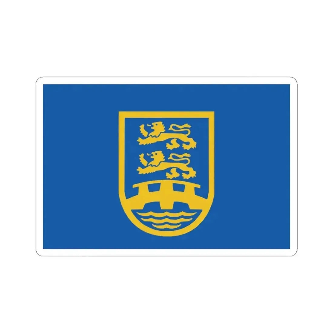 Bandera Bund Deutscher Nordschleswiger (Denmark) STICKER Vinyl Kiss-Cut Decal 4 Inch White - The Sticker Space