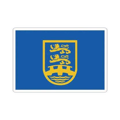 Bandera Bund Deutscher Nordschleswiger (Denmark) STICKER Vinyl Kiss-Cut Decal 4 Inch White - The Sticker Space