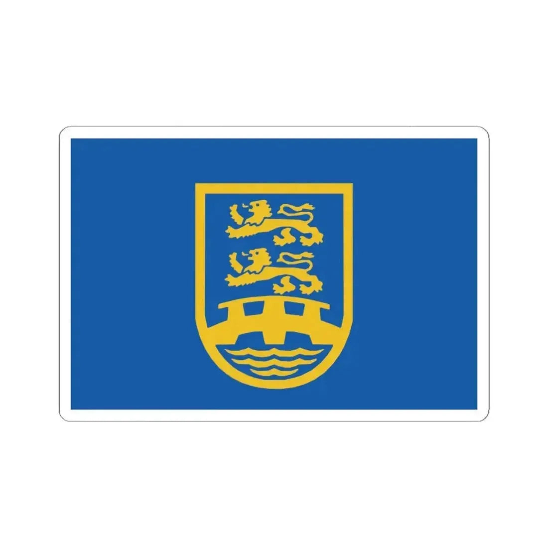 Bandera Bund Deutscher Nordschleswiger (Denmark) STICKER Vinyl Kiss-Cut Decal 6 Inch White - The Sticker Space