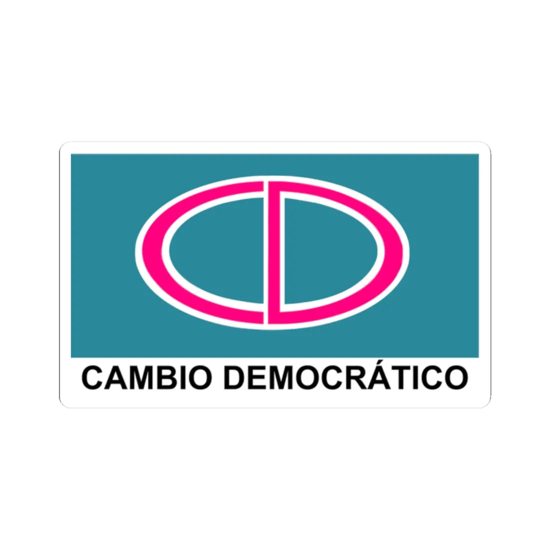 Bandera - Cambio Democratico Panama (Panama) STICKER Vinyl Kiss-Cut Decal 2 Inch White - The Sticker Space