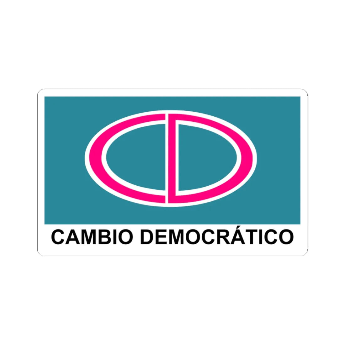 Bandera - Cambio Democratico Panama (Panama) STICKER Vinyl Kiss-Cut Decal 3 Inch White - The Sticker Space
