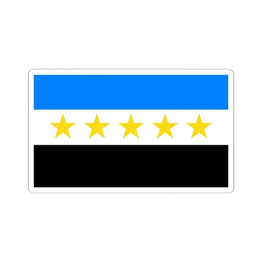 Bandera Canton de Grecia (Costa Rica) STICKER Vinyl Kiss-Cut Decal 4 Inch White - The Sticker Space