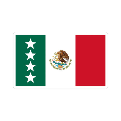 Bandera Cuatro estrellas Mexico-Alto Mando (Mexico) STICKER Vinyl Kiss-Cut Decal 4 Inch White - The Sticker Space