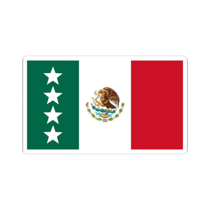 Bandera Cuatro estrellas Mexico-Alto Mando (Mexico) STICKER Vinyl Kiss-Cut Decal 6 Inch White - The Sticker Space