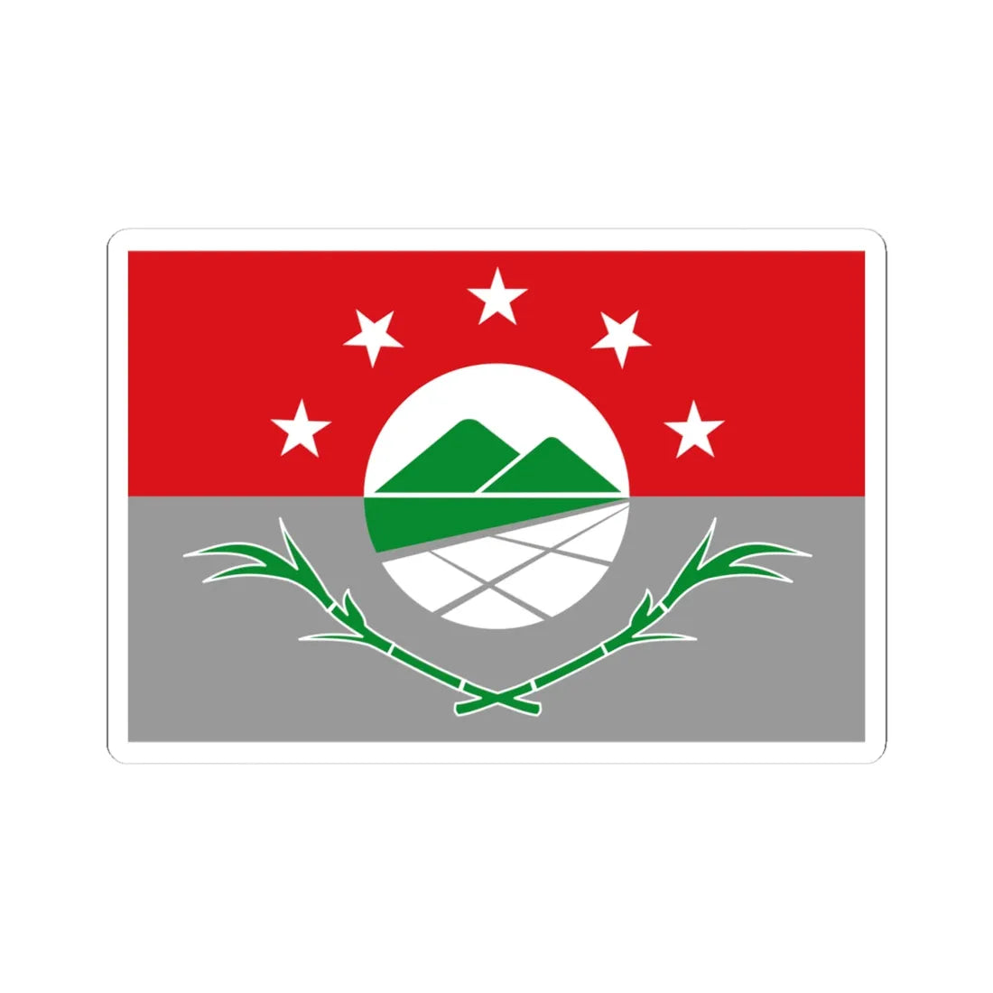 Bandera de Aguadulce Panama (Panama) STICKER Vinyl Kiss-Cut Decal 4 Inch White - The Sticker Space