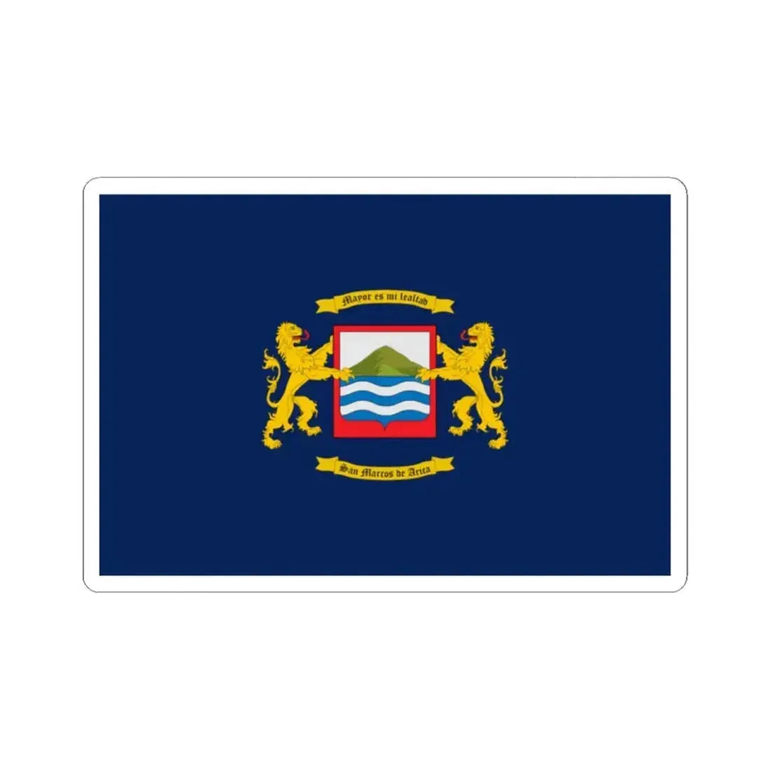 Bandera de Arica (Chile) STICKER Vinyl Kiss-Cut Decal 2 Inch White - The Sticker Space