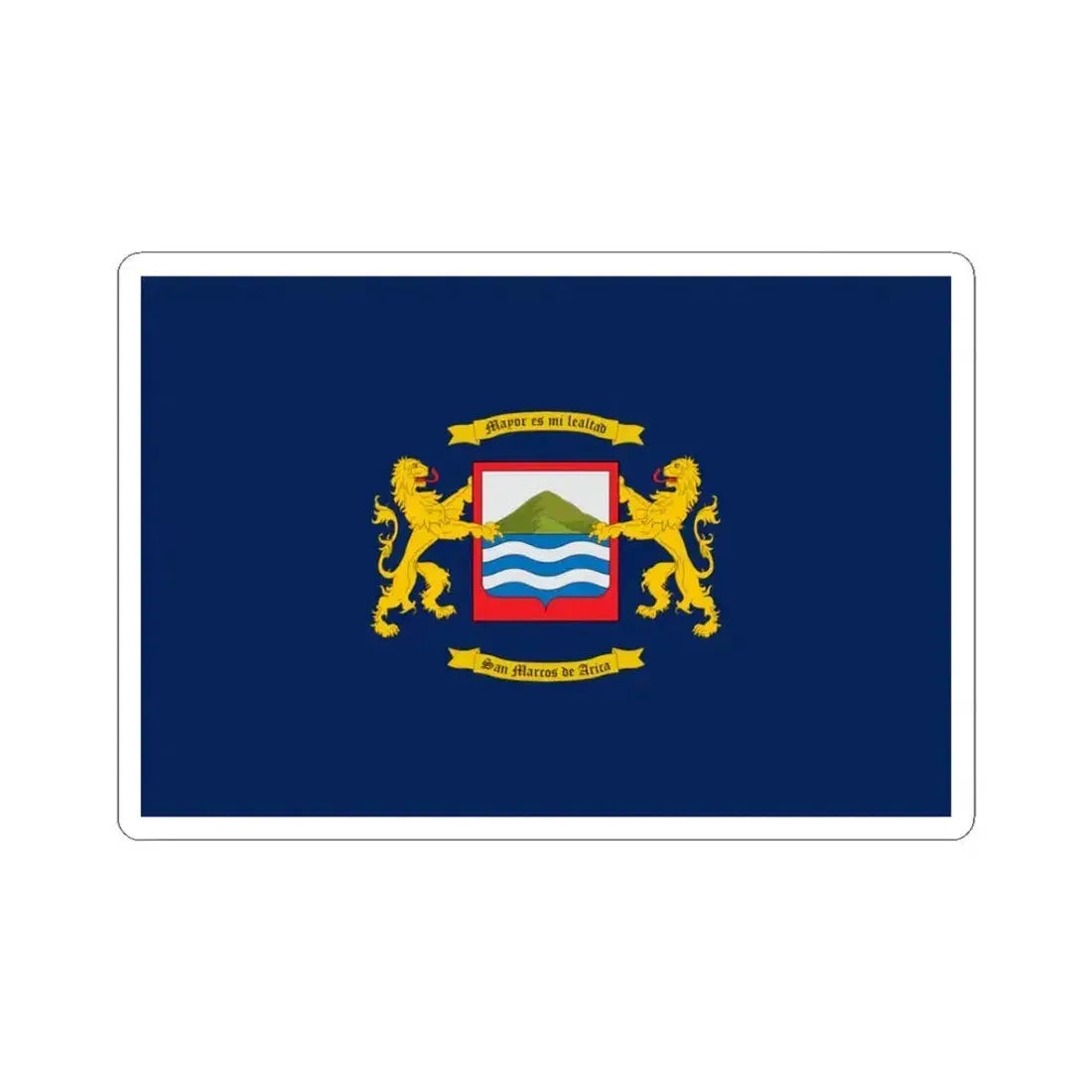 Bandera de Arica (Chile) STICKER Vinyl Kiss-Cut Decal 3 Inch White - The Sticker Space