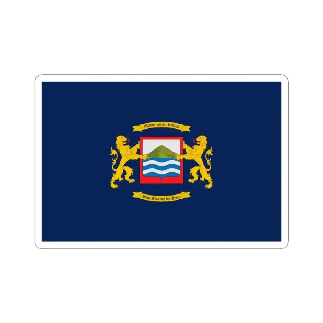 Bandera de Arica (Chile) STICKER Vinyl Kiss-Cut Decal 4 Inch White - The Sticker Space