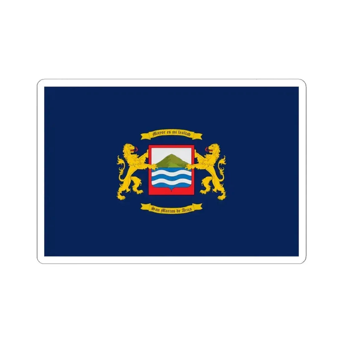 Bandera de Arica (Chile) STICKER Vinyl Kiss-Cut Decal 6 Inch White - The Sticker Space