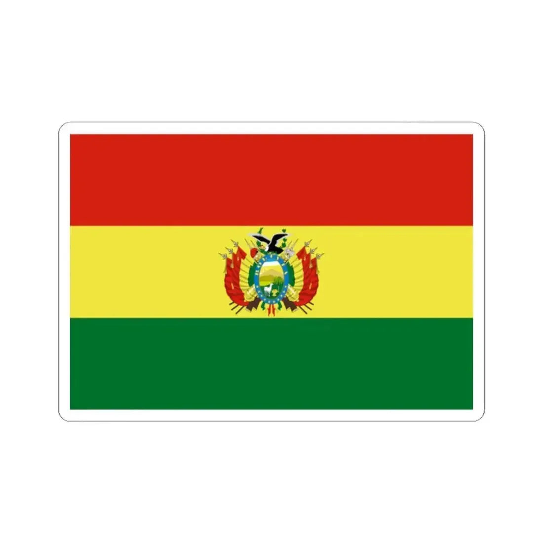 Bandera de Bolivia Estado (Bolivia) STICKER Vinyl Kiss-Cut Decal 2 Inch White - The Sticker Space