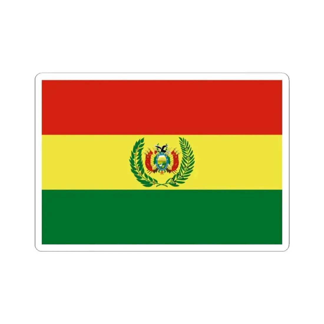 Bandera de Bolivia Guerra (Bolivia) STICKER Vinyl Kiss-Cut Decal 2 Inch White - The Sticker Space