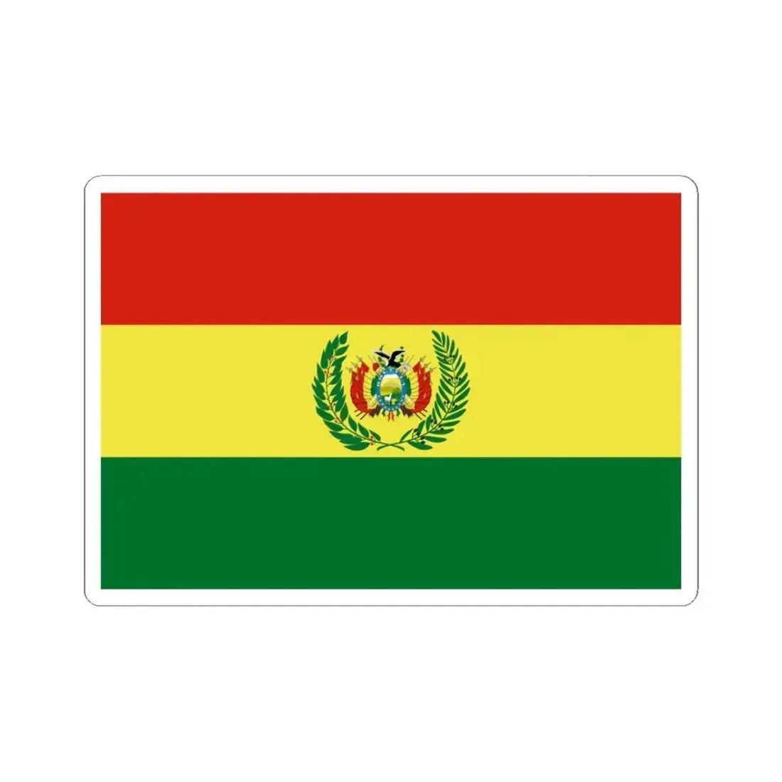 Bandera de Bolivia Guerra (Bolivia) STICKER Vinyl Kiss-Cut Decal 3 Inch White - The Sticker Space