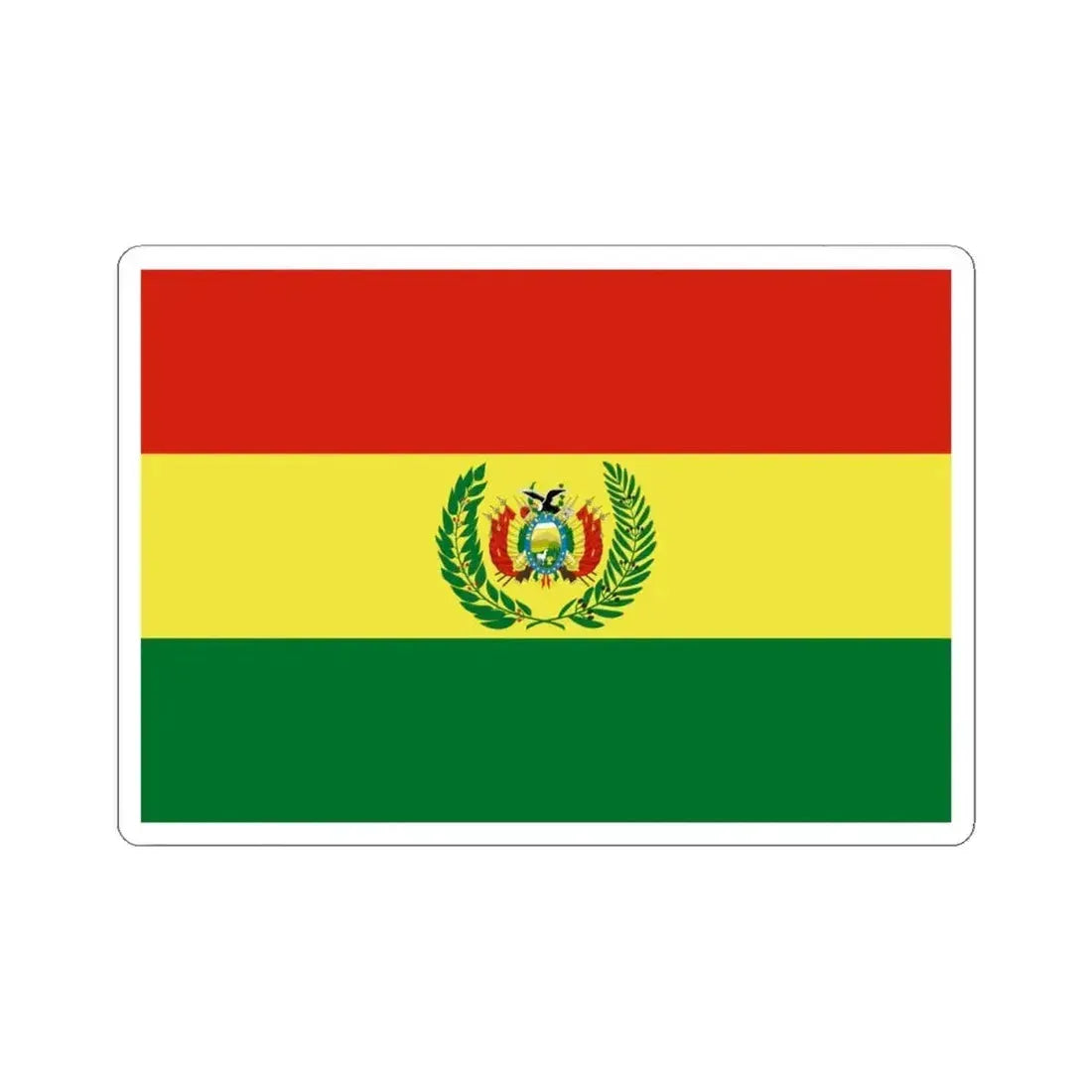 Bandera de Bolivia Guerra (Bolivia) STICKER Vinyl Kiss-Cut Decal 4 Inch White - The Sticker Space