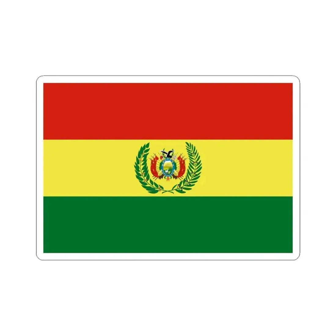 Bandera de Bolivia Guerra (Bolivia) STICKER Vinyl Kiss-Cut Decal 6 Inch White - The Sticker Space