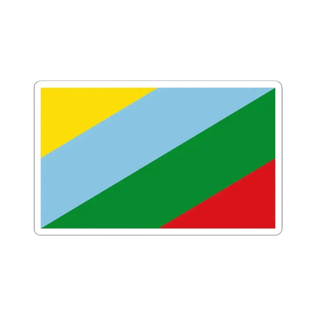 Bandera de Buenos Aires Costa Rica (Costa Rica) STICKER Vinyl Kiss-Cut Decal 4 Inch White - The Sticker Space