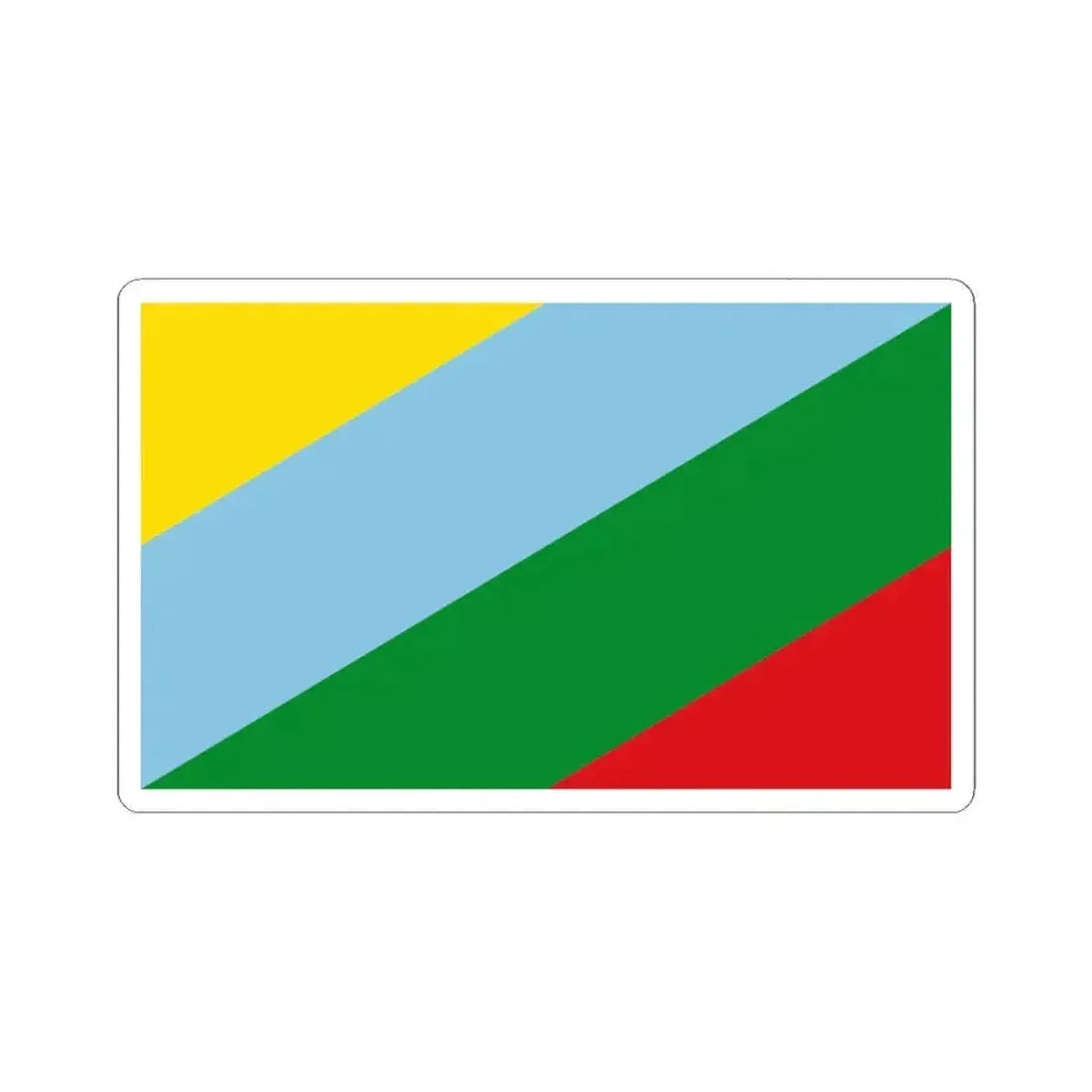 Bandera de Buenos Aires Costa Rica (Costa Rica) STICKER Vinyl Kiss-Cut Decal 6 Inch White - The Sticker Space