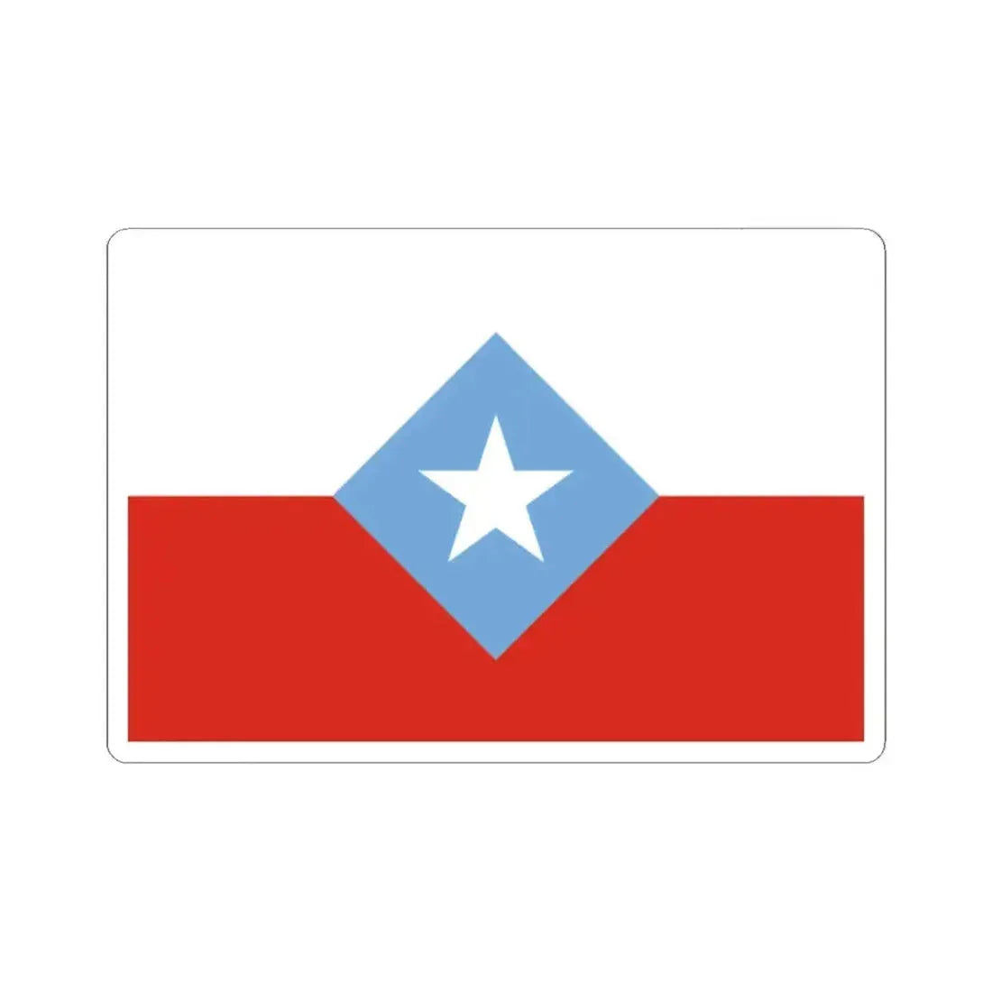 Bandera de Chile Centrada (Chile) STICKER Vinyl Kiss-Cut Decal 2 Inch White - The Sticker Space